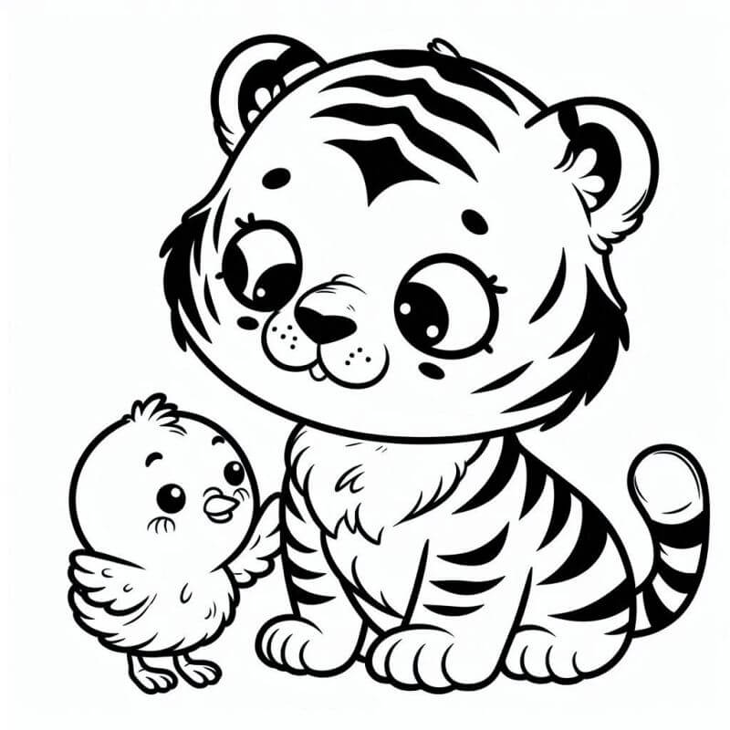 Desenho de Tigre para imprimir