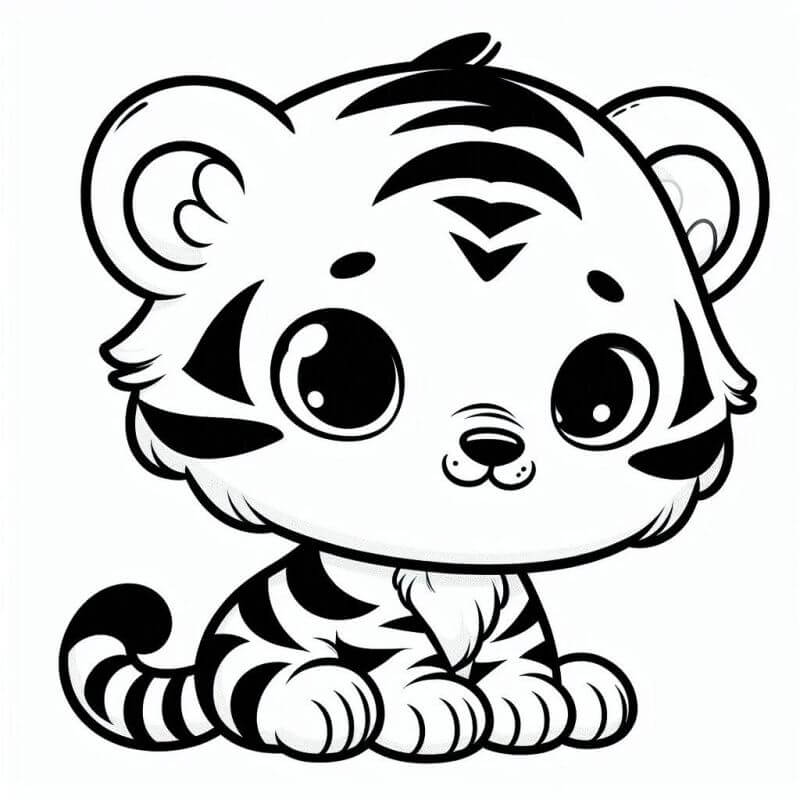 Desenho de Tigre para imprimir