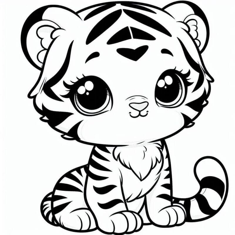 Desenho de Tigre para imprimir