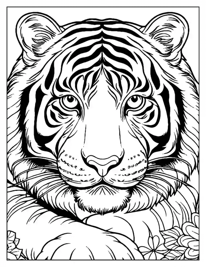 Desenho de Tigre para imprimir