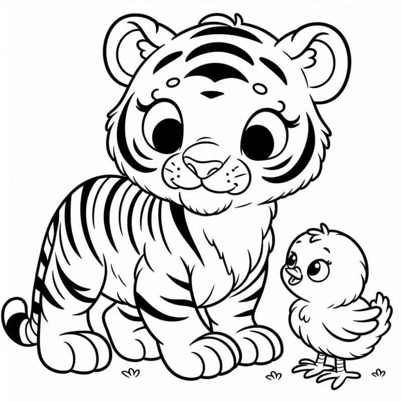 Desenho de Tigre para imprimir