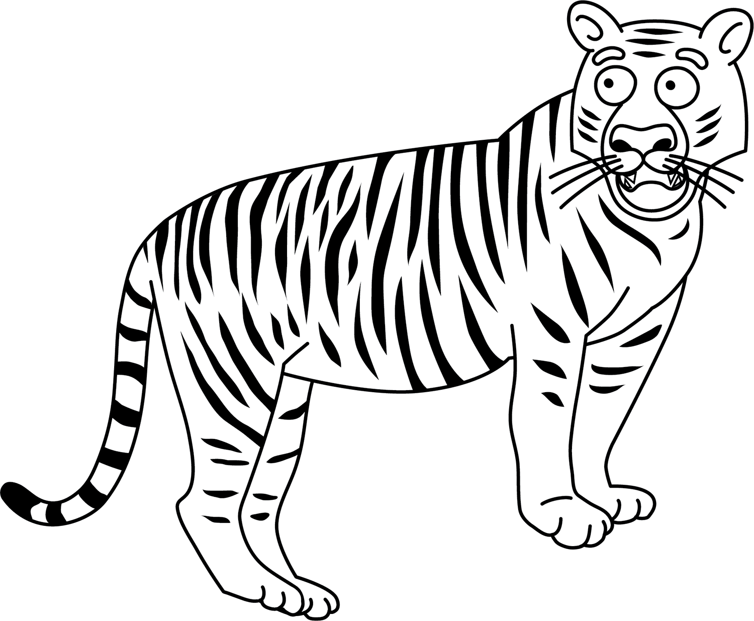 Desenho de Tigre para imprimir