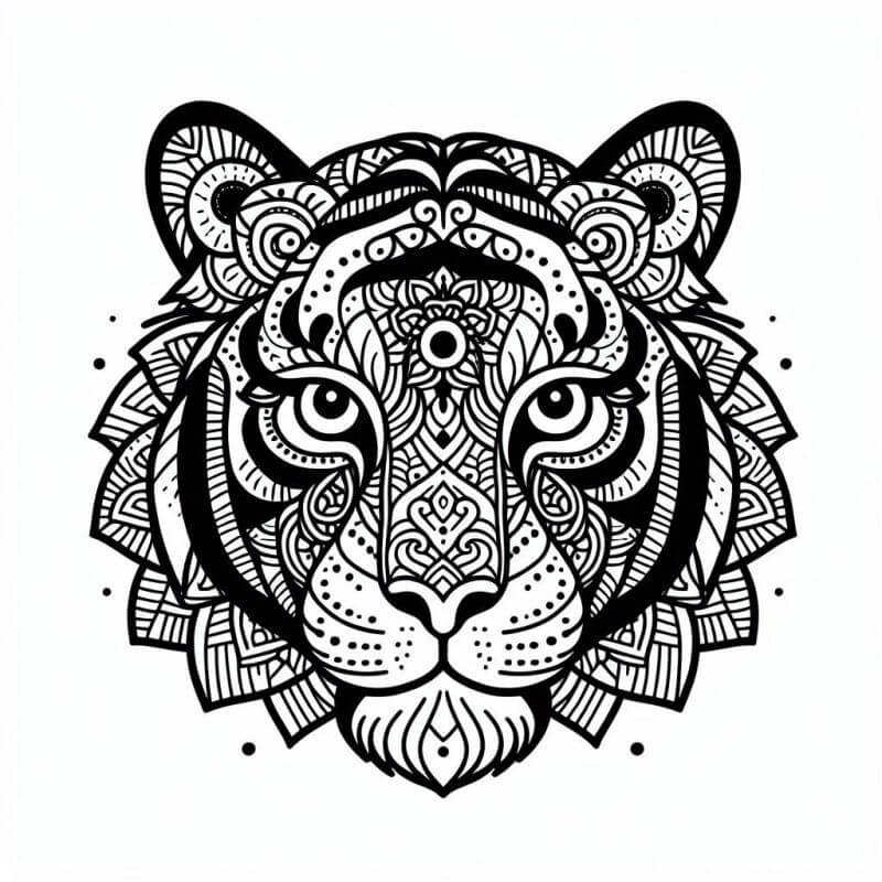 Desenho de Tigre para imprimir