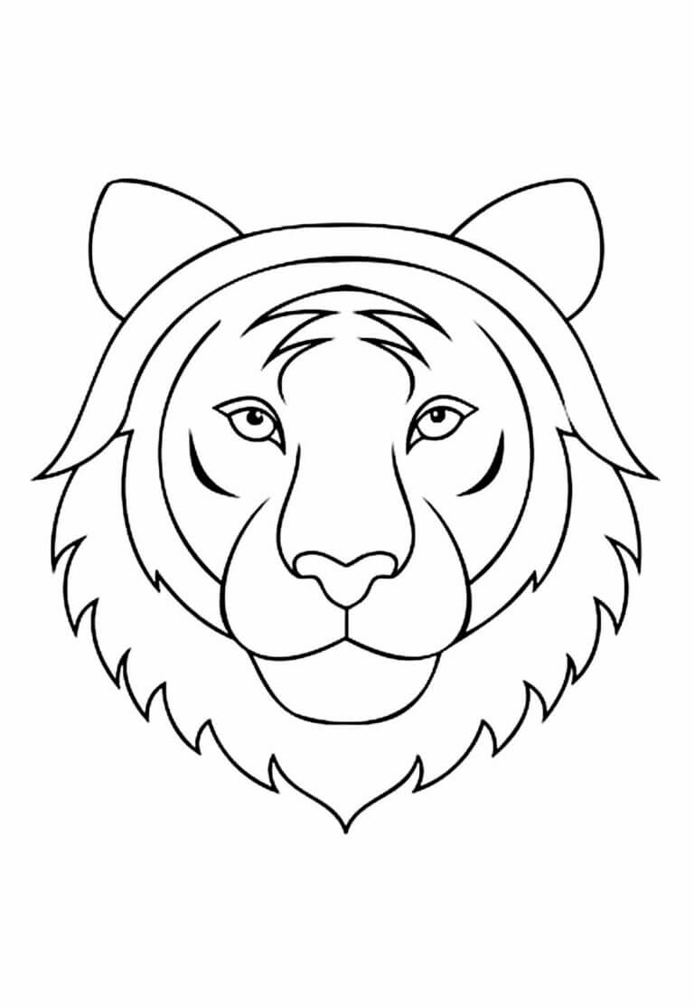 Desenho de Tigre para imprimir