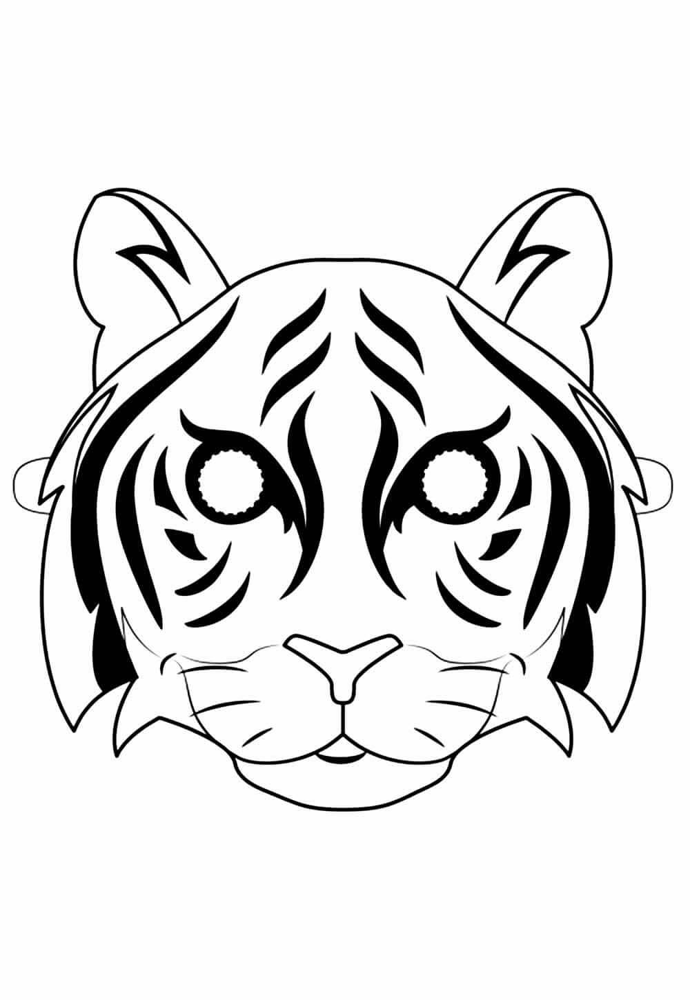 Desenho de Tigre para imprimir
