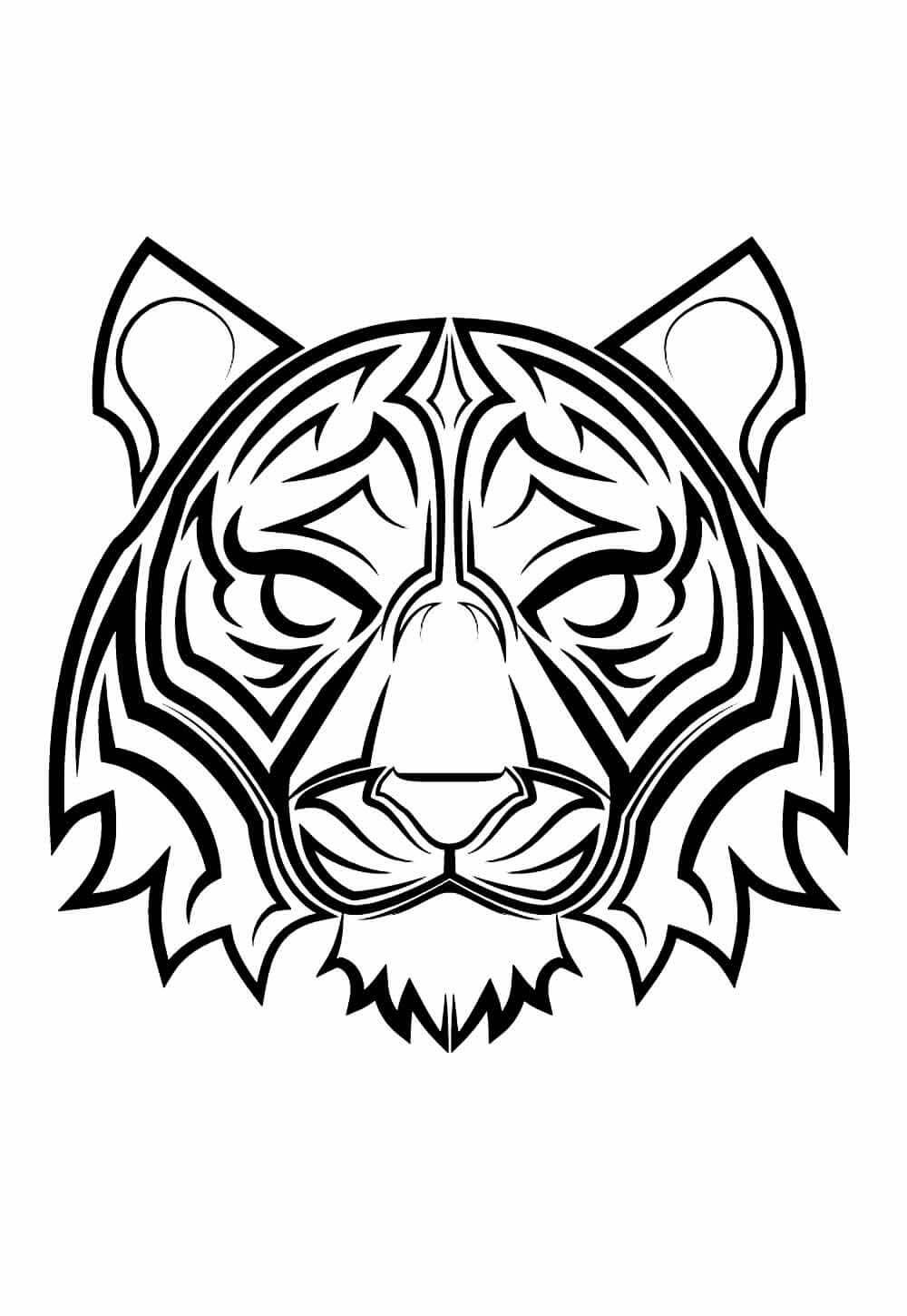 Desenho de Tigre para imprimir