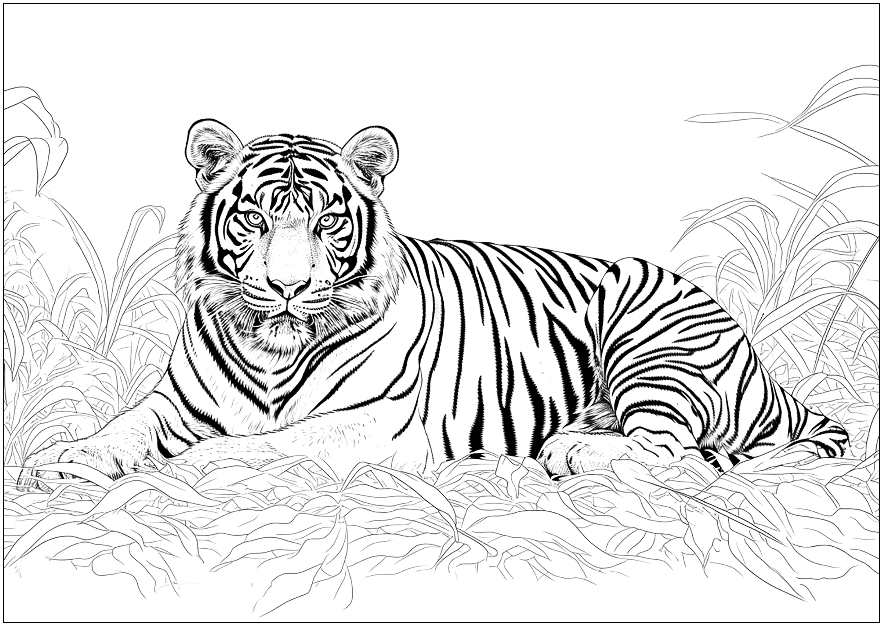 Desenho de Tigre para imprimir