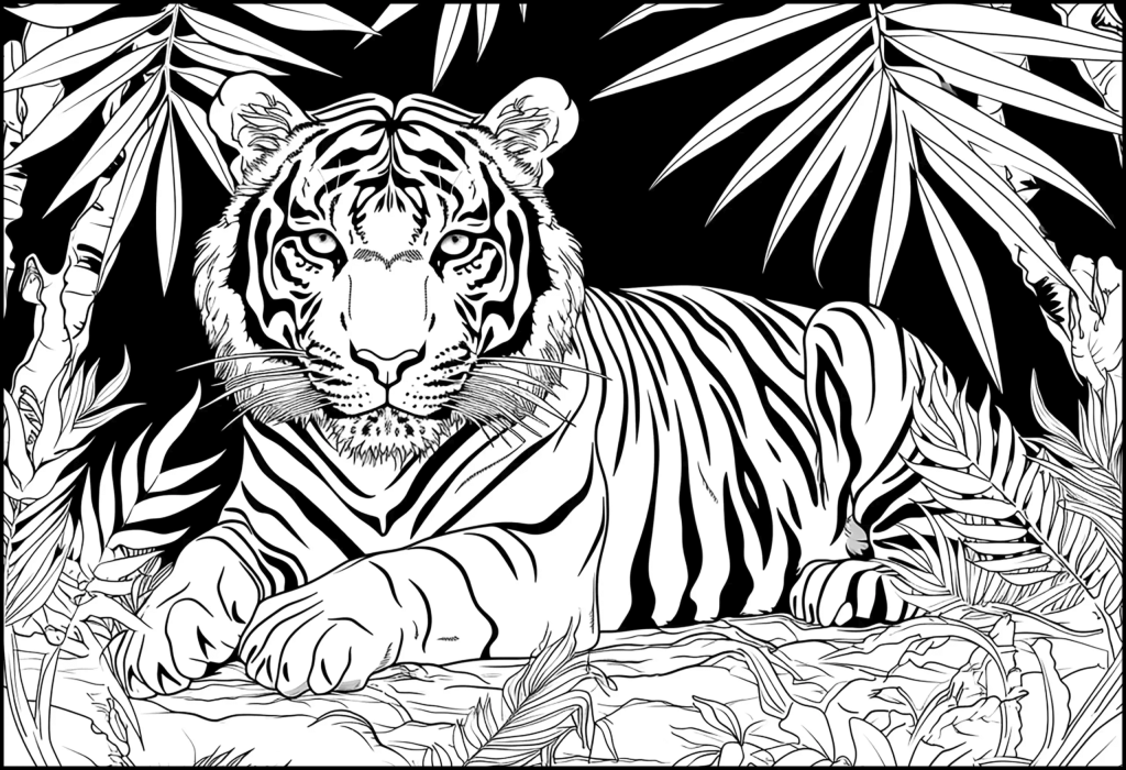 Desenho de Tigre para imprimir