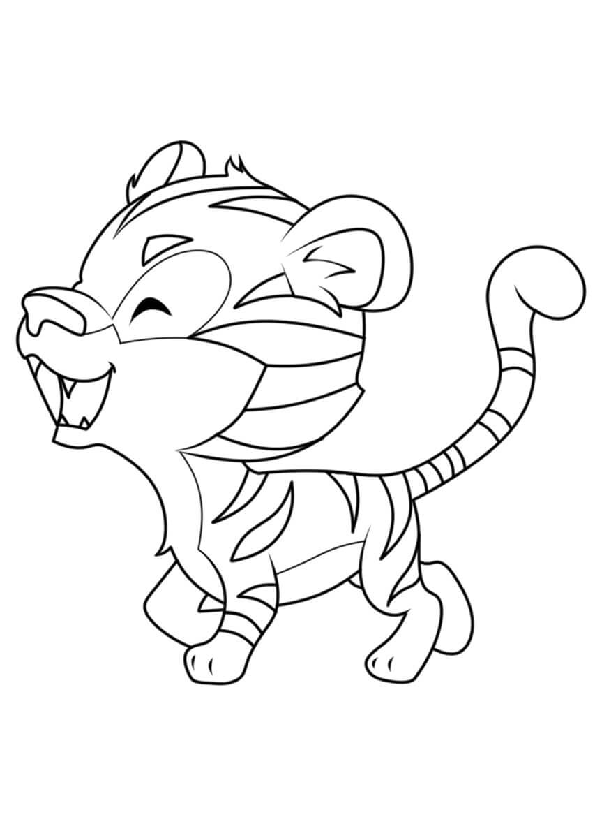 Desenho de Tigre para imprimir