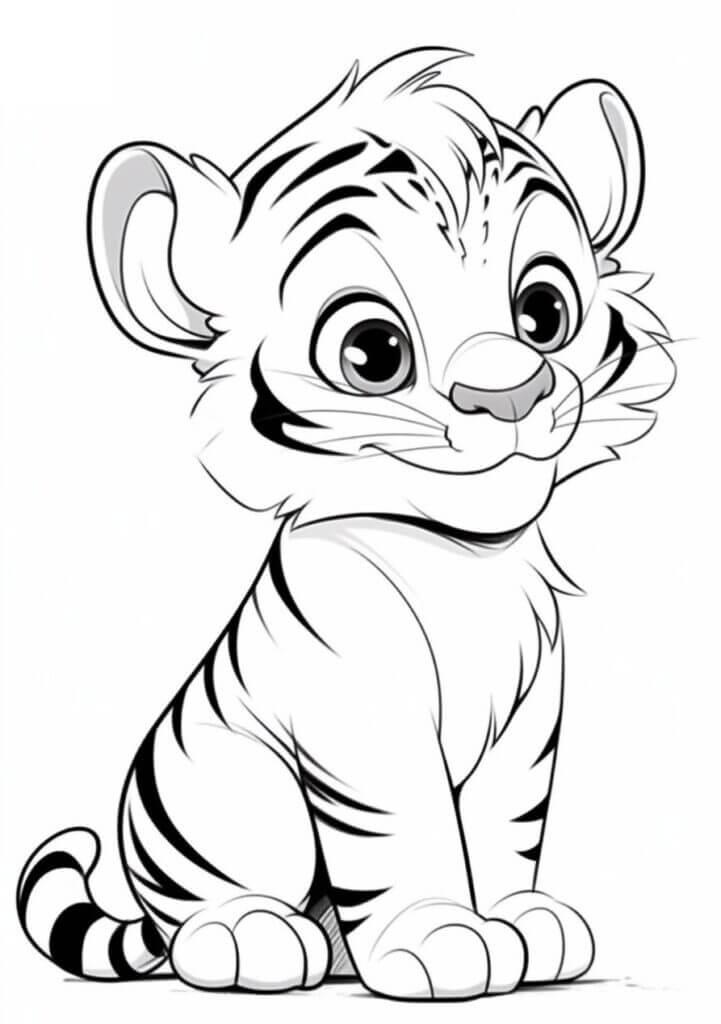 Desenho de Tigre para imprimir