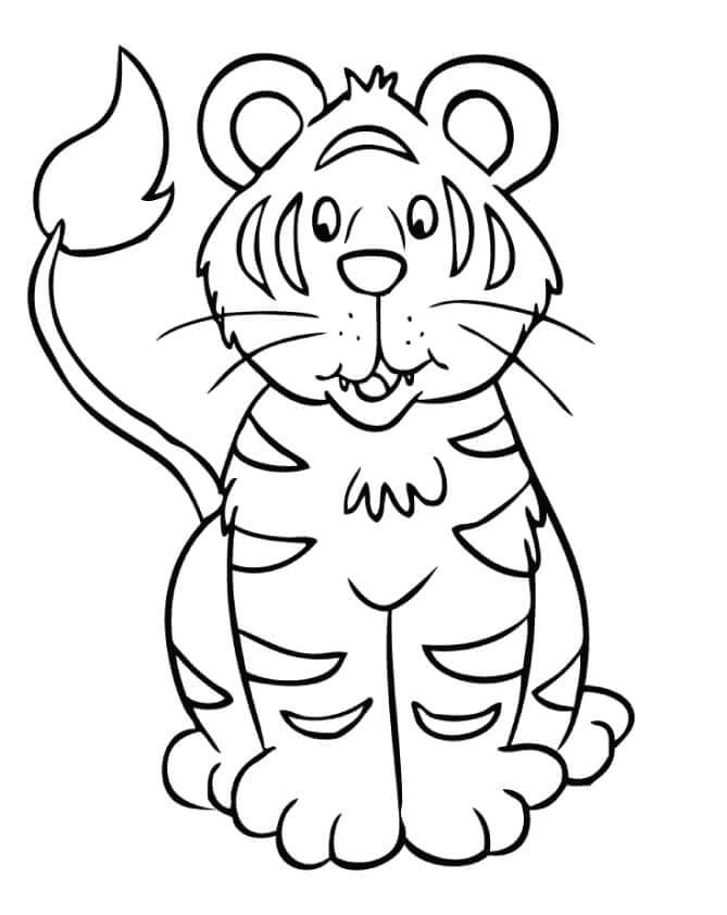 Desenho de Tigre para imprimir