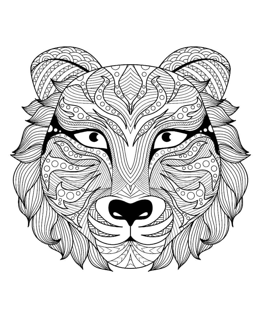 Desenho de Tigre para imprimir