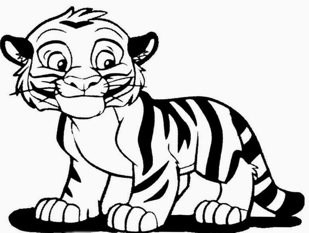 Desenho de Tigre para imprimir