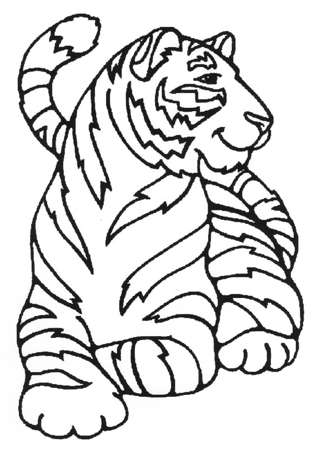Desenho de Tigre para imprimir
