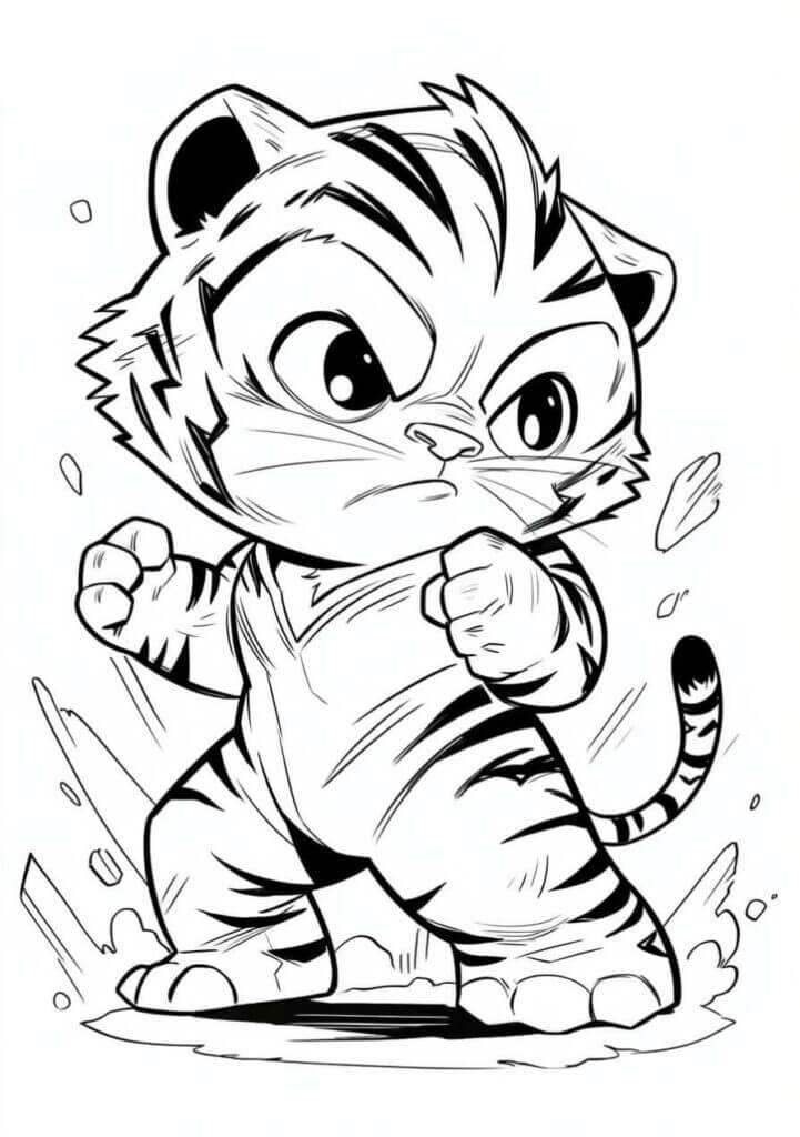 Desenho de Tigre para imprimir