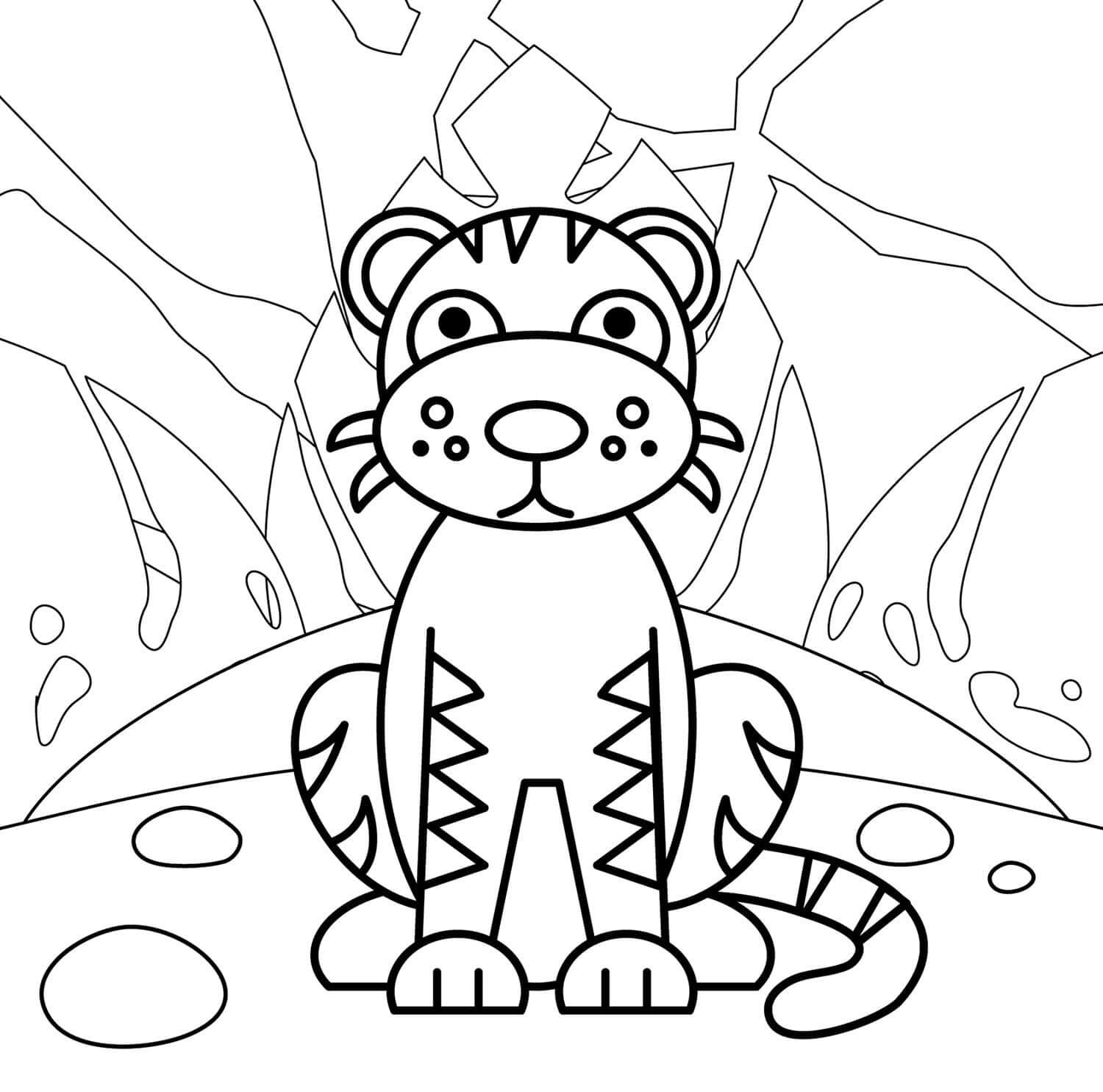 Desenho de Tigre para imprimir