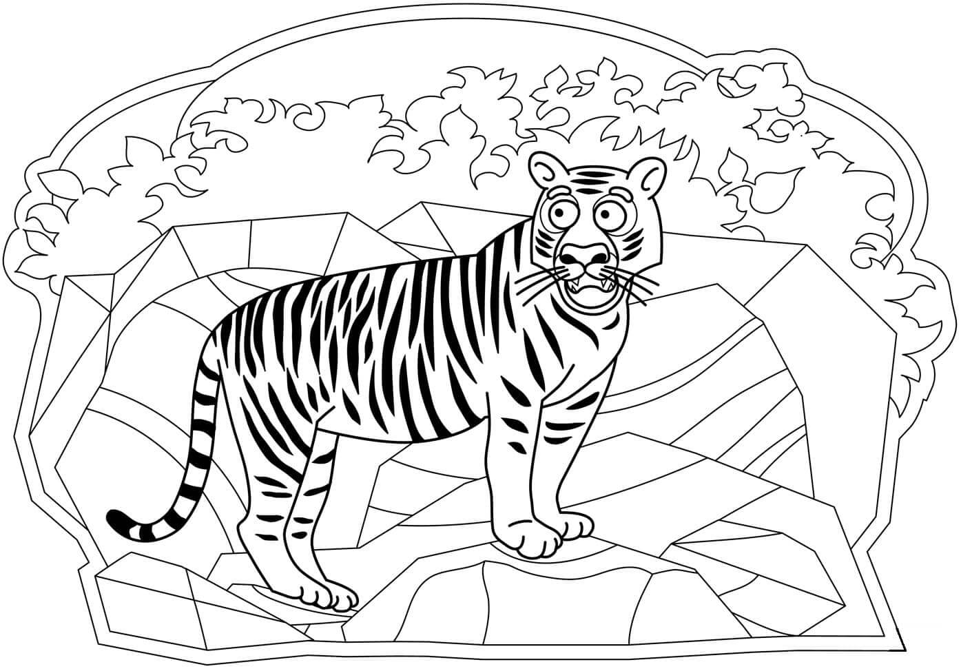 Desenho de Tigre para imprimir