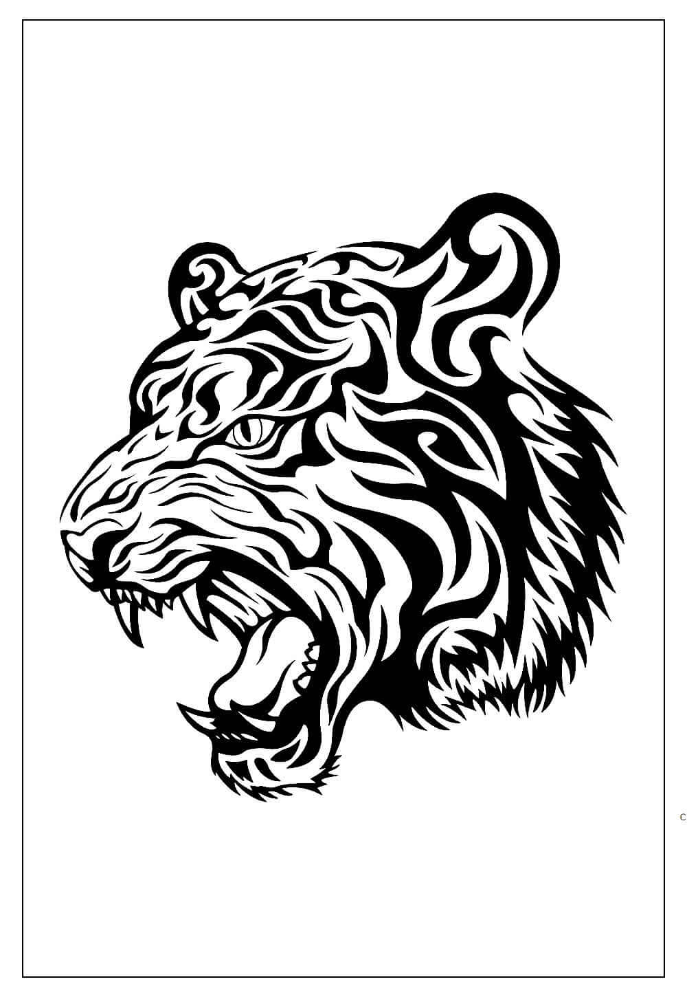 Desenho de Tigre para imprimir