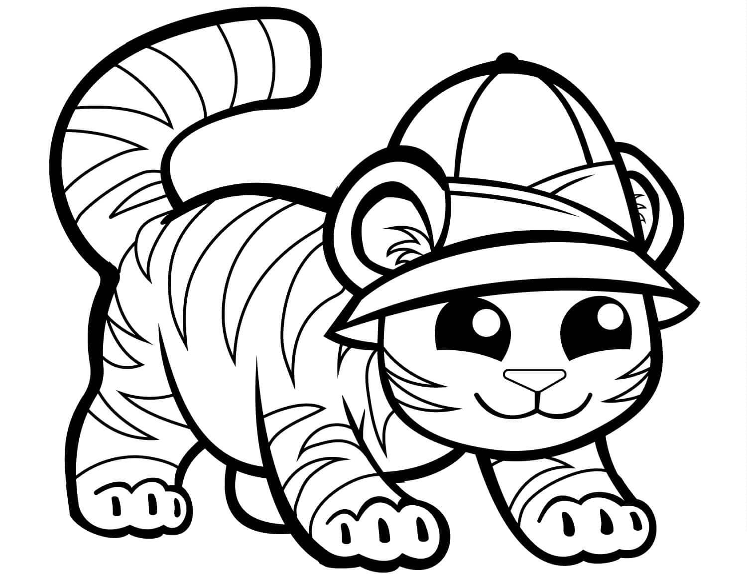 Desenho de Tigre para imprimir
