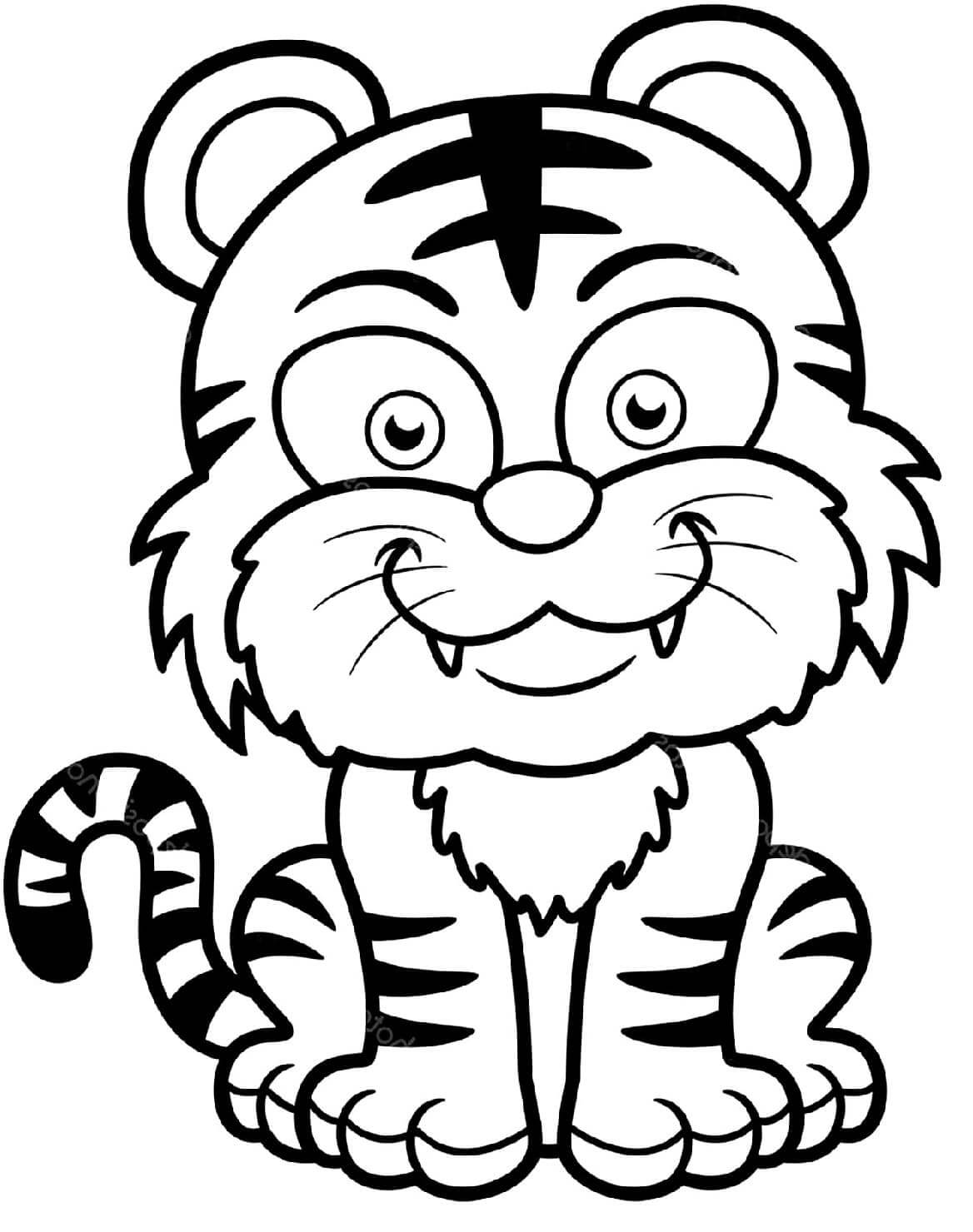 Desenho de Tigre para imprimir