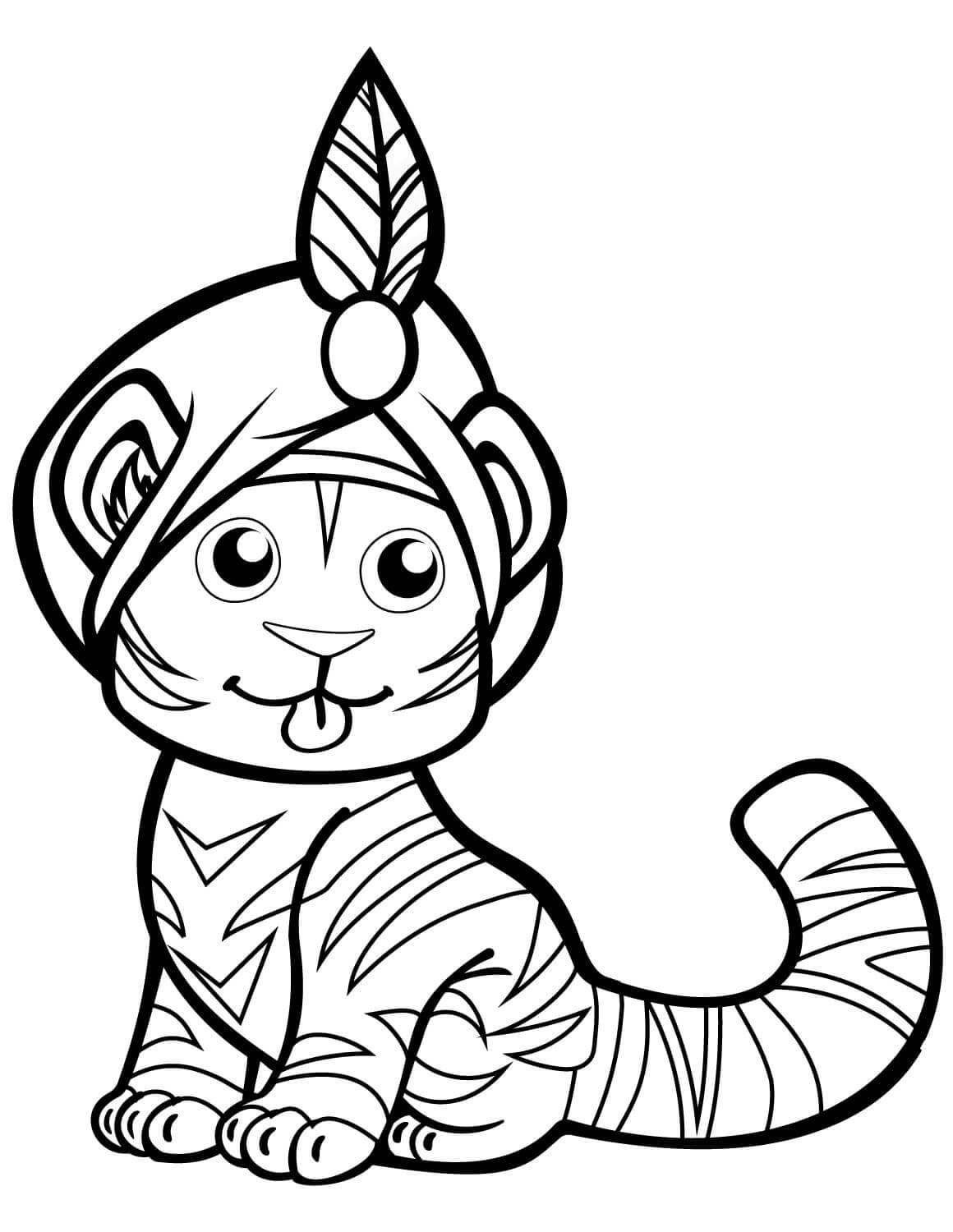 Desenho de Tigre para imprimir