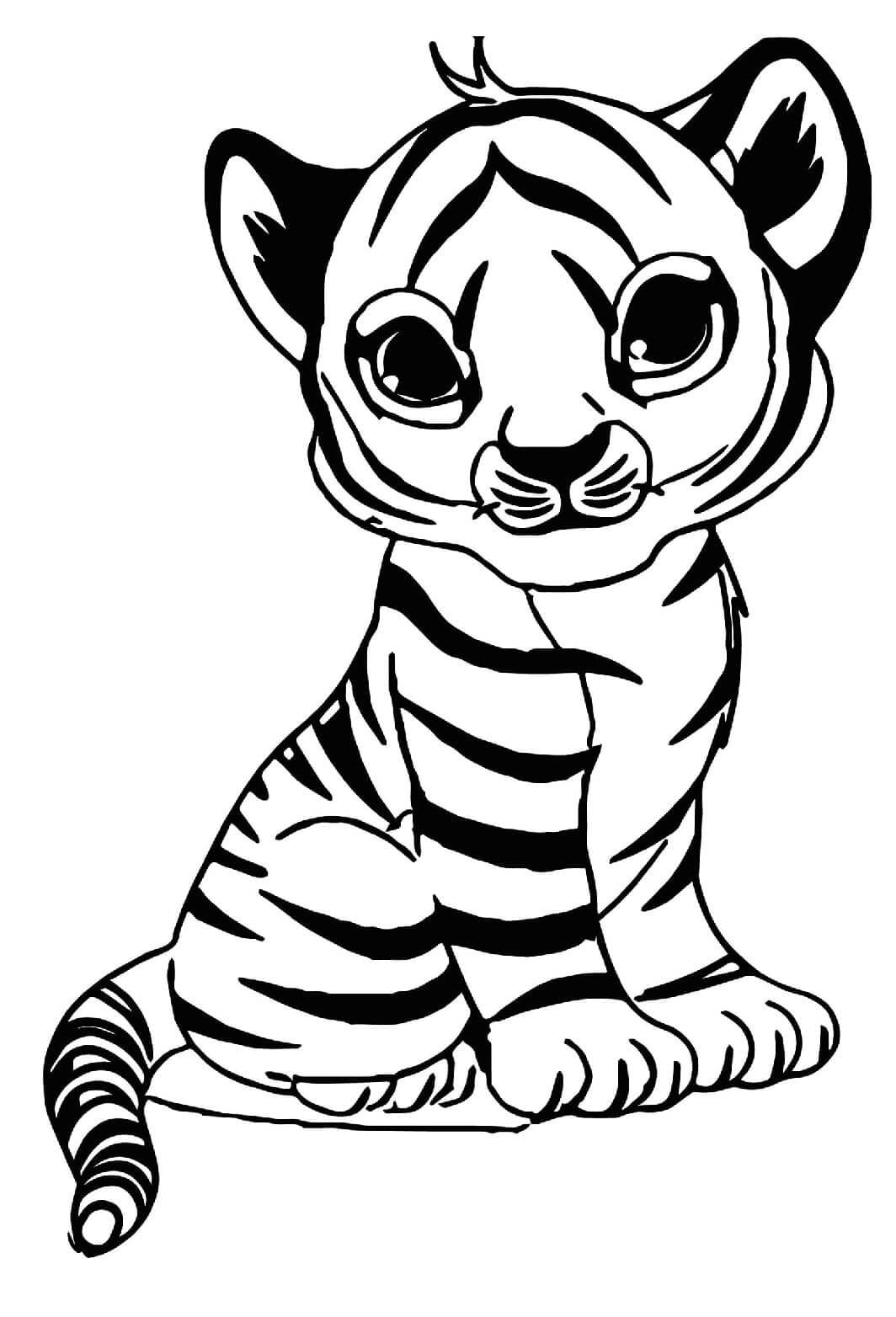 Desenho de Tigre para imprimir
