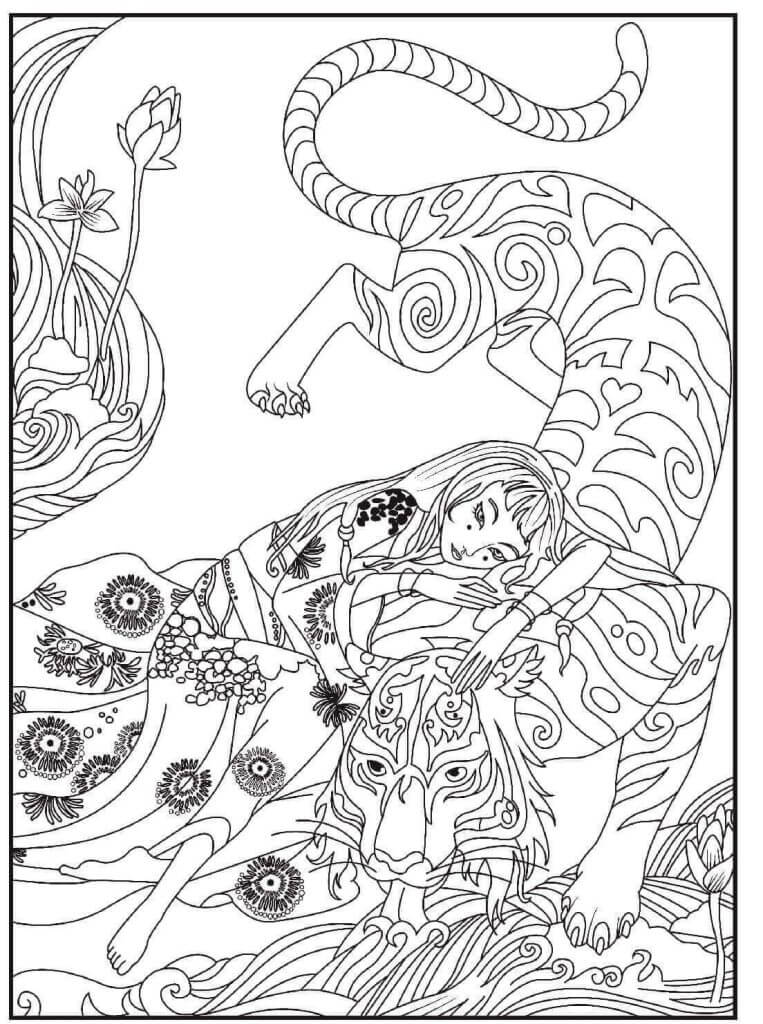 Desenho de Tigre para imprimir