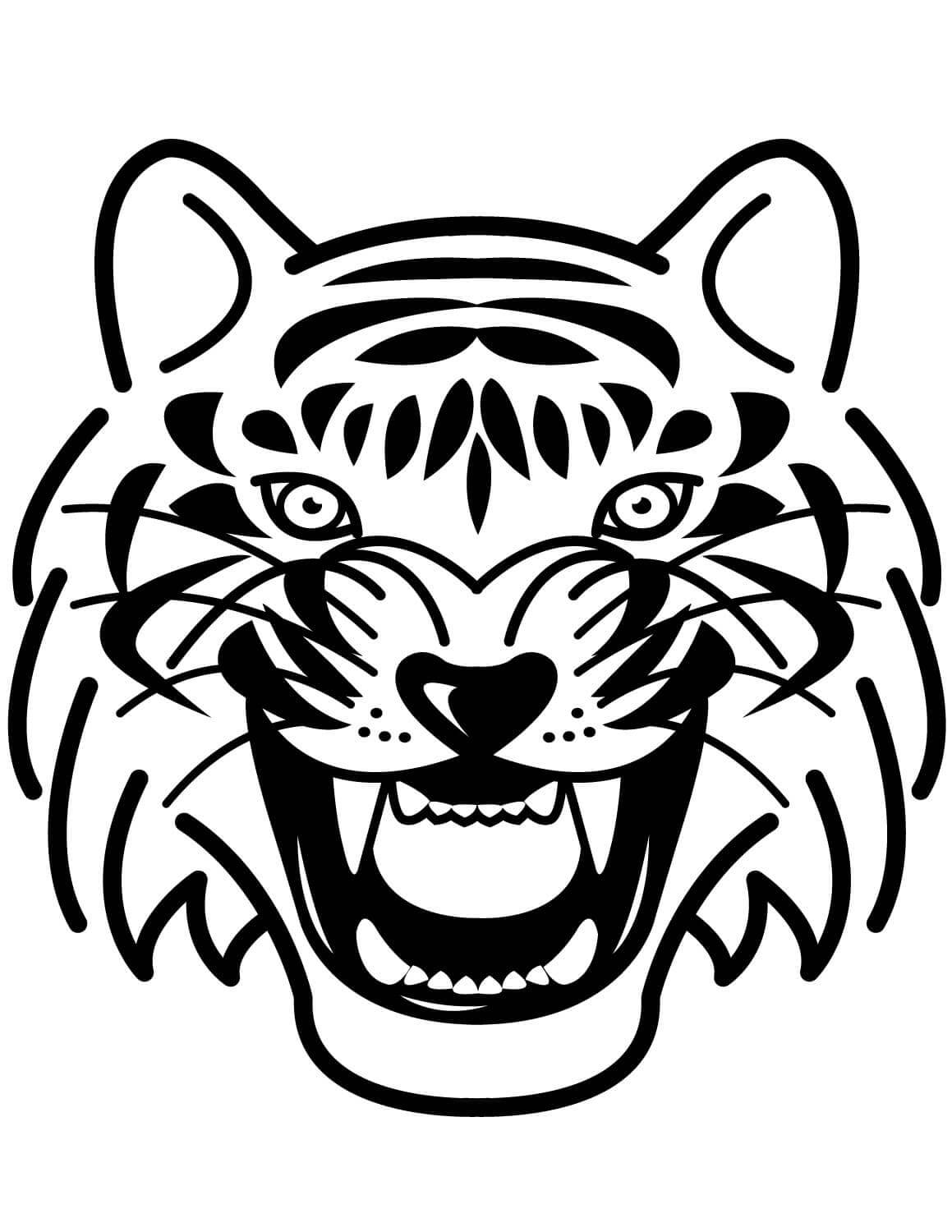 Desenho de Tigre para imprimir