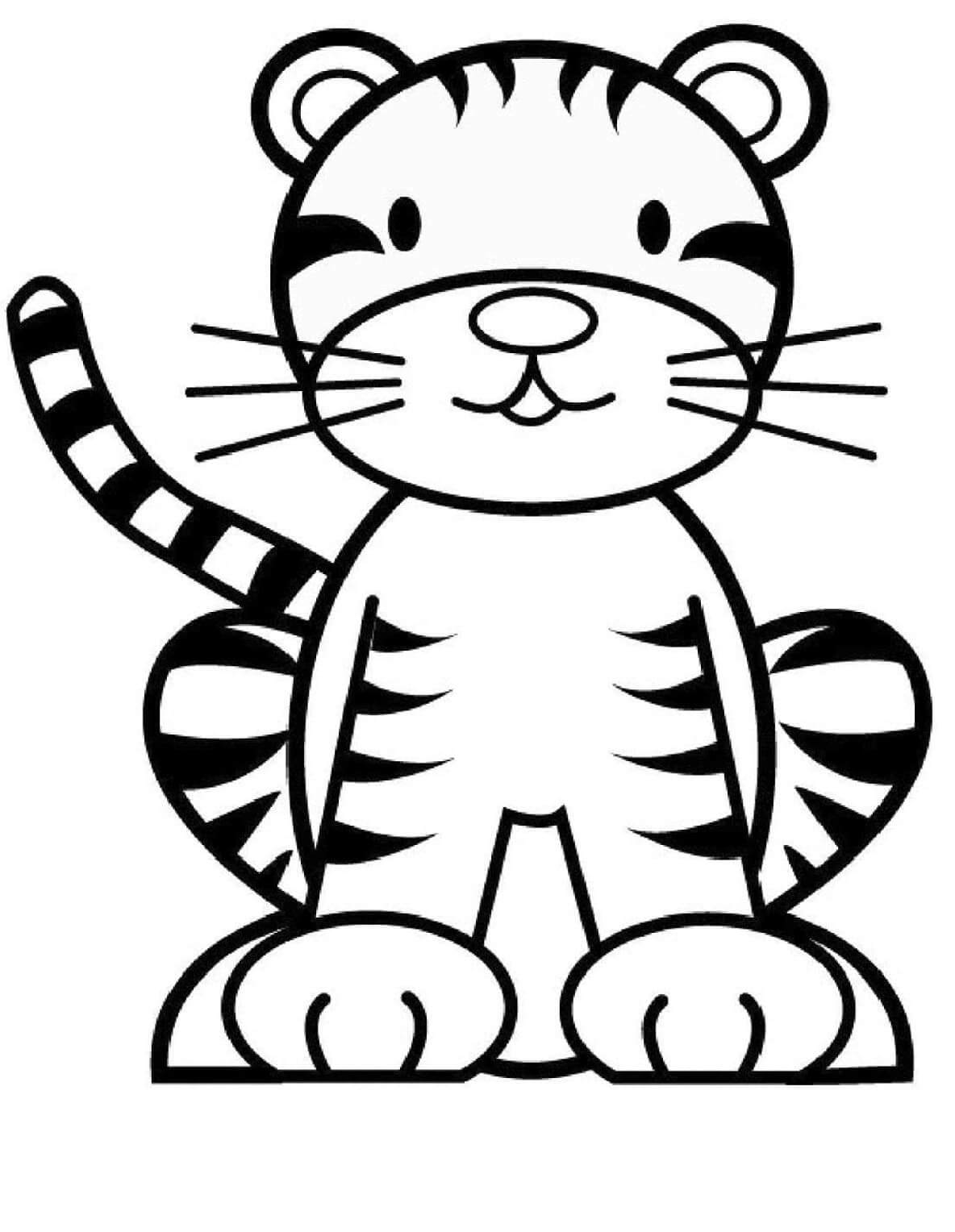 Desenho de Tigre para imprimir