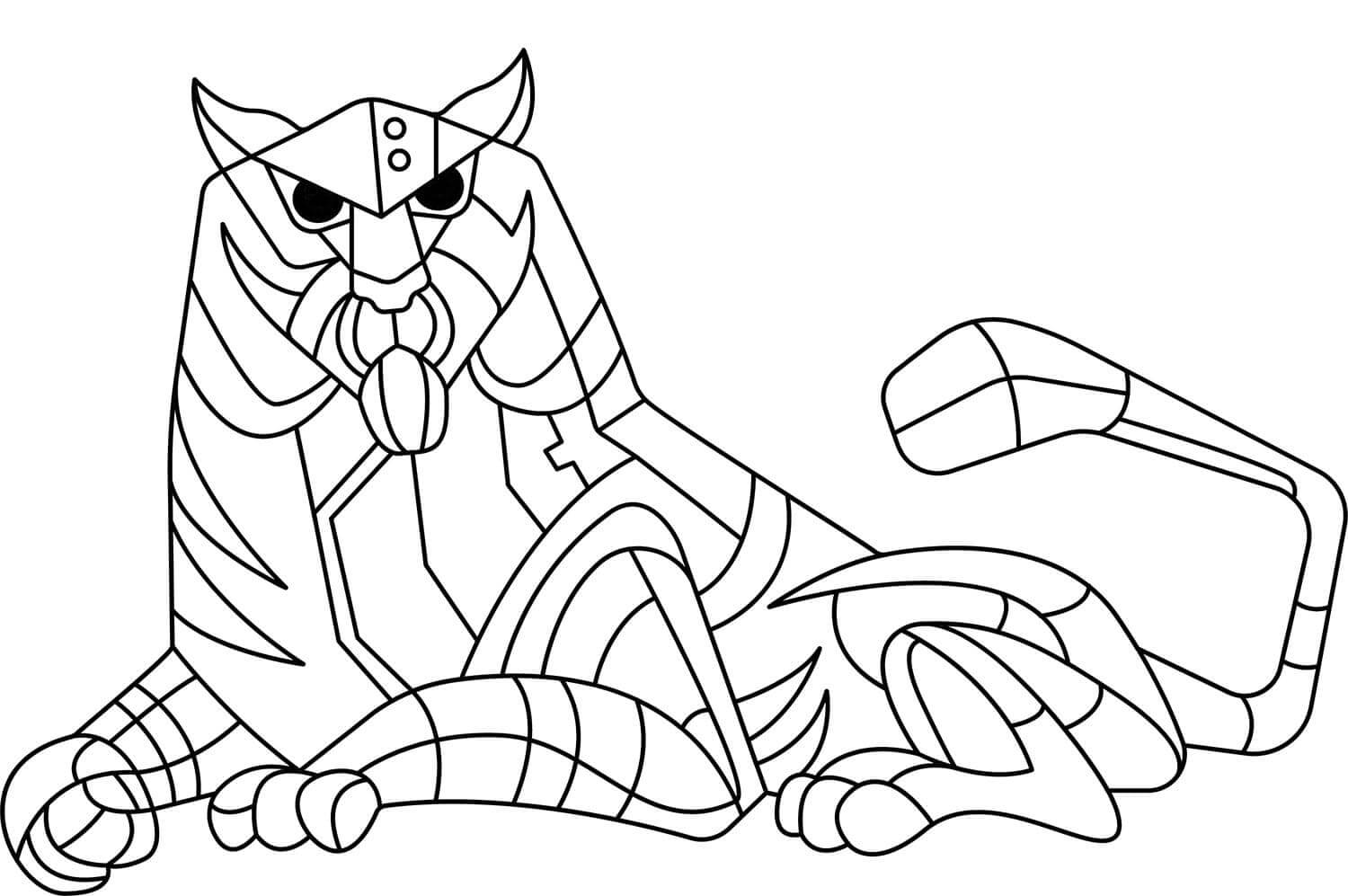 Desenho de Tigre para imprimir