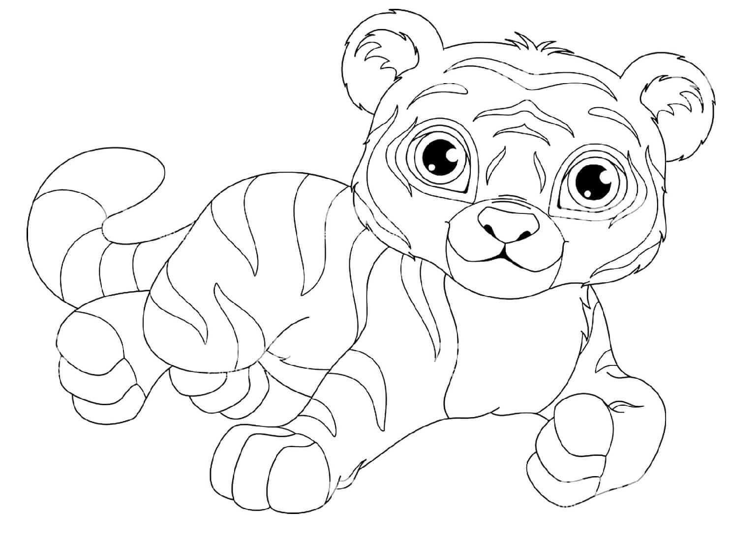 Desenho de Tigre para imprimir