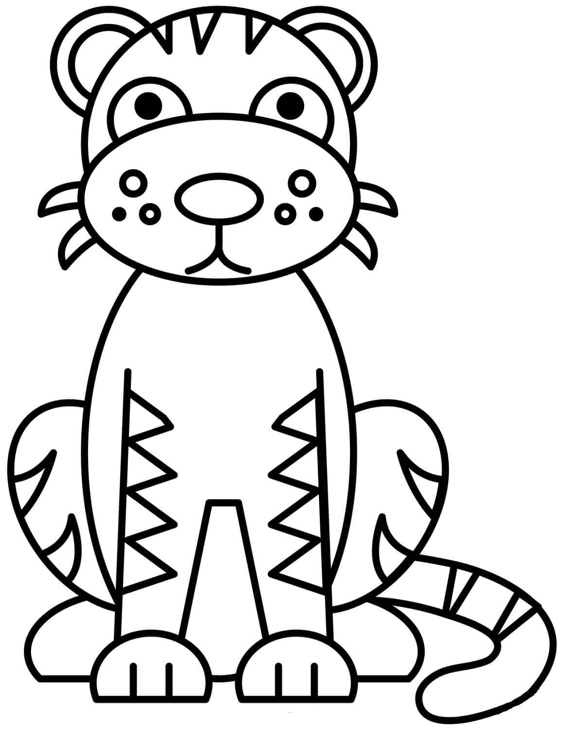 Desenho de Tigre para imprimir