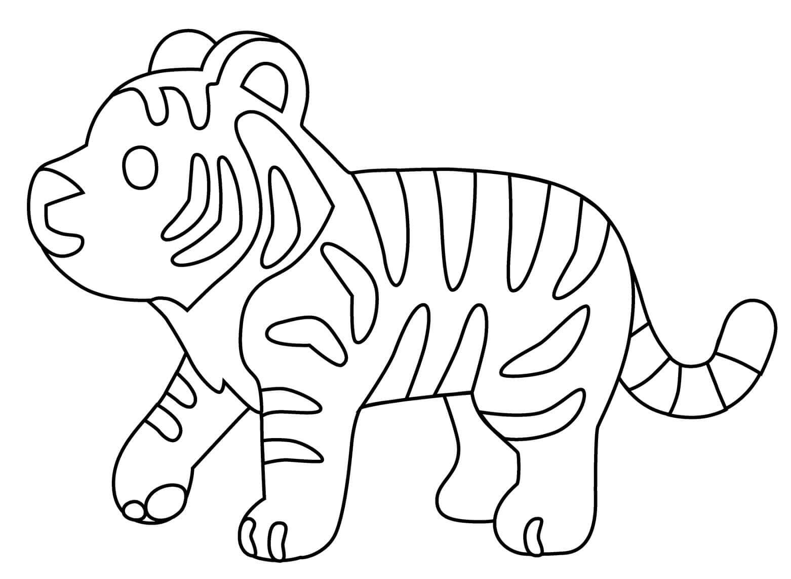 Desenho de Tigre para imprimir
