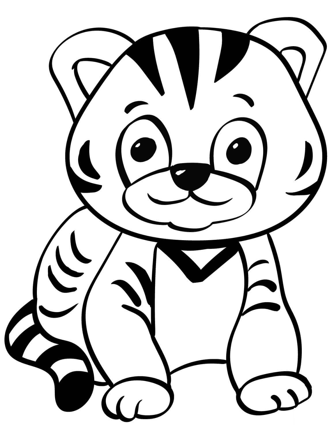 Desenho de Tigre para imprimir
