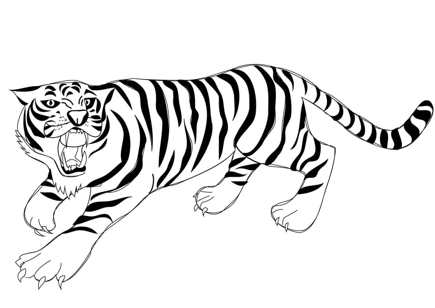 Desenho de Tigre para imprimir
