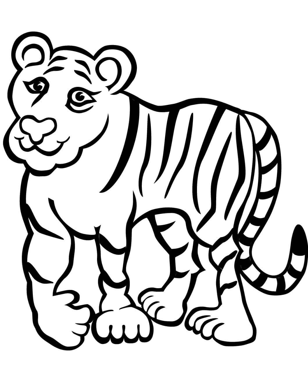 Desenho de Tigre para imprimir