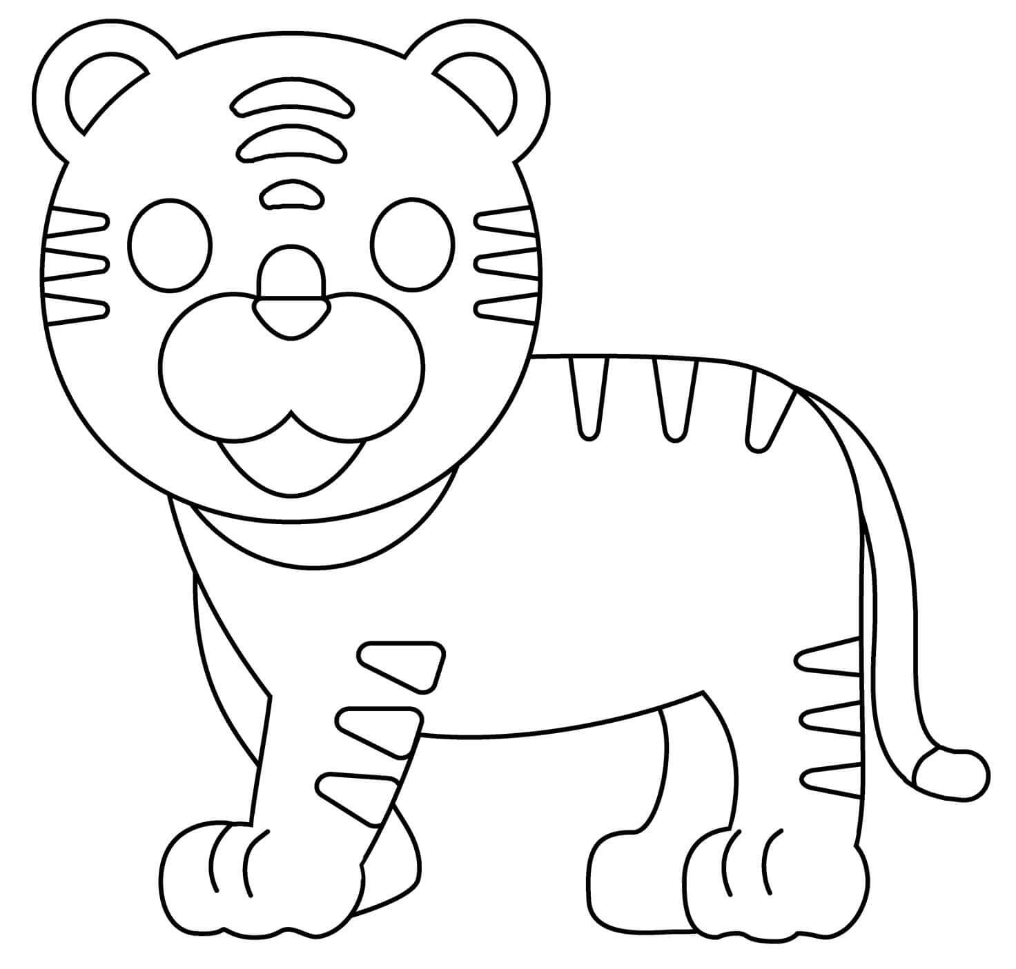 Desenho de Tigre para imprimir