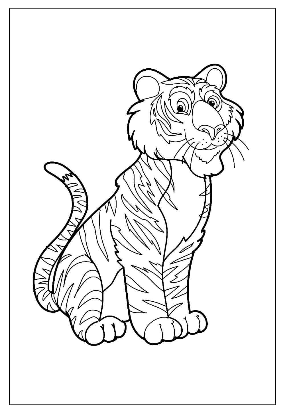 Desenho de Tigre para imprimir