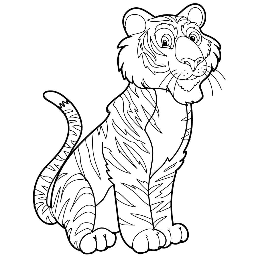 Desenho de Tigre para imprimir