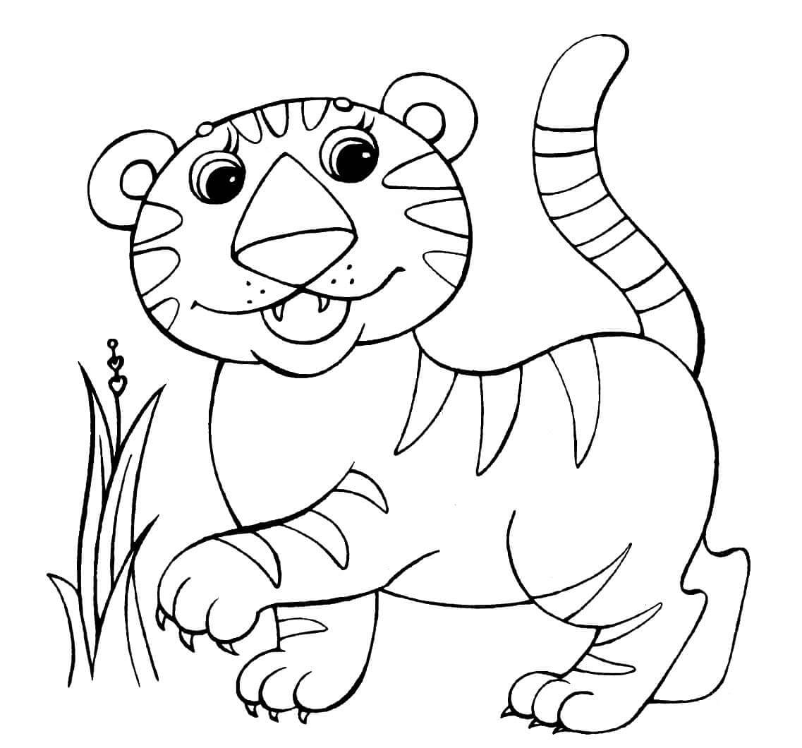 Desenho de Tigre para imprimir