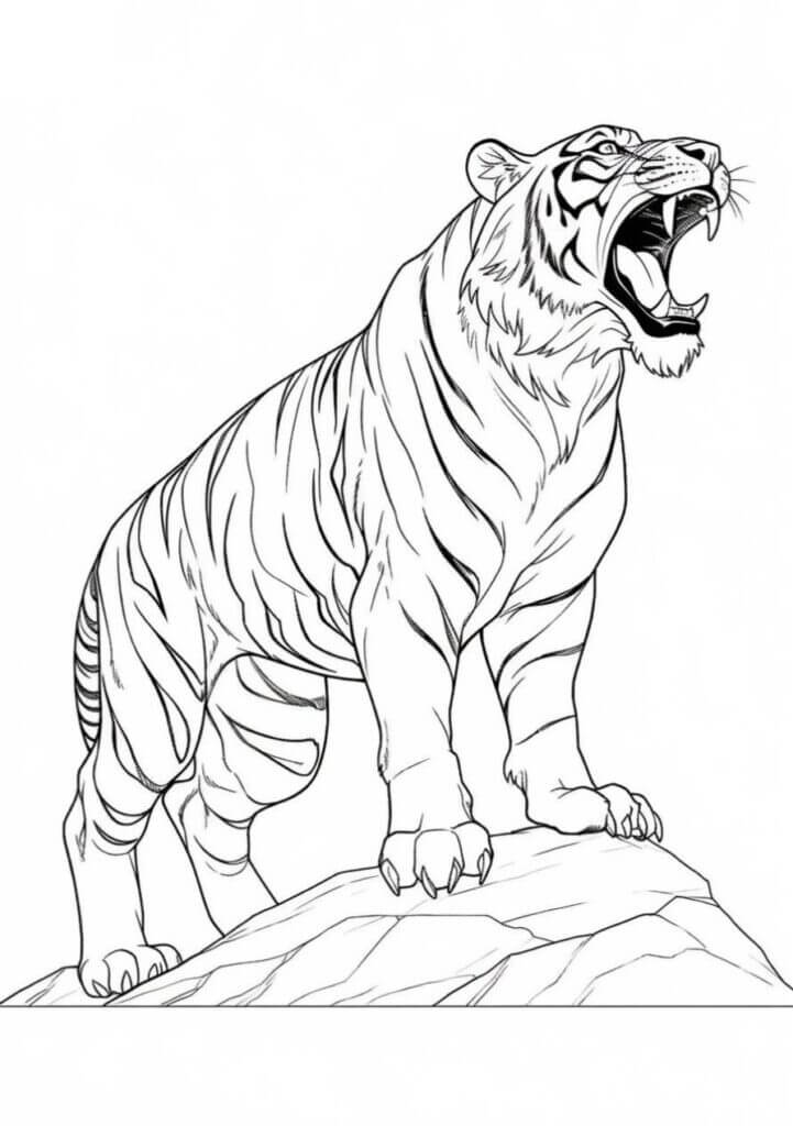 Desenho de Tigre para imprimir