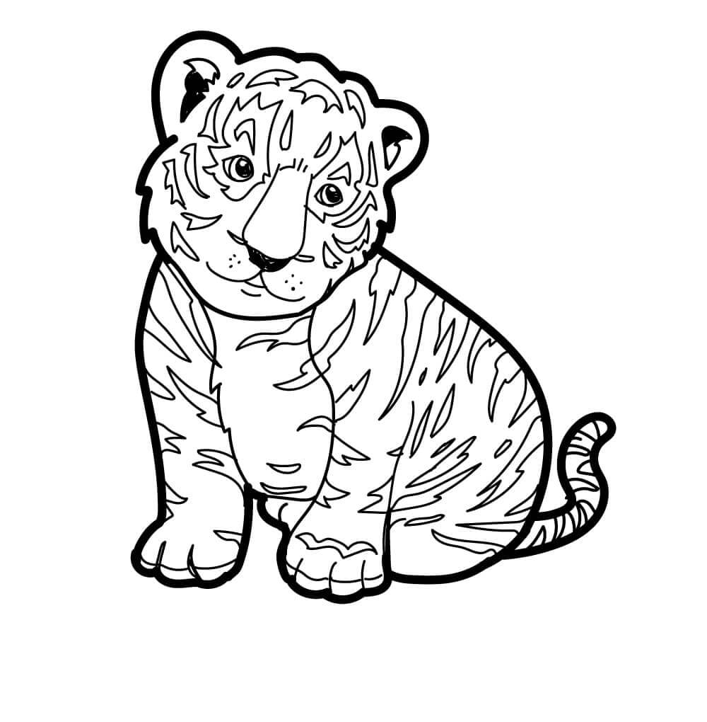 Desenho de Tigre para imprimir