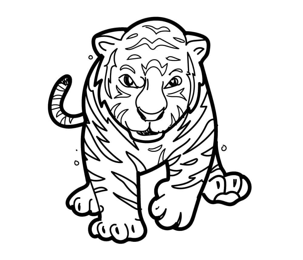 Desenho de Tigre para imprimir