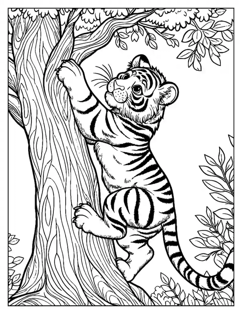 Desenho de Tigre para imprimir