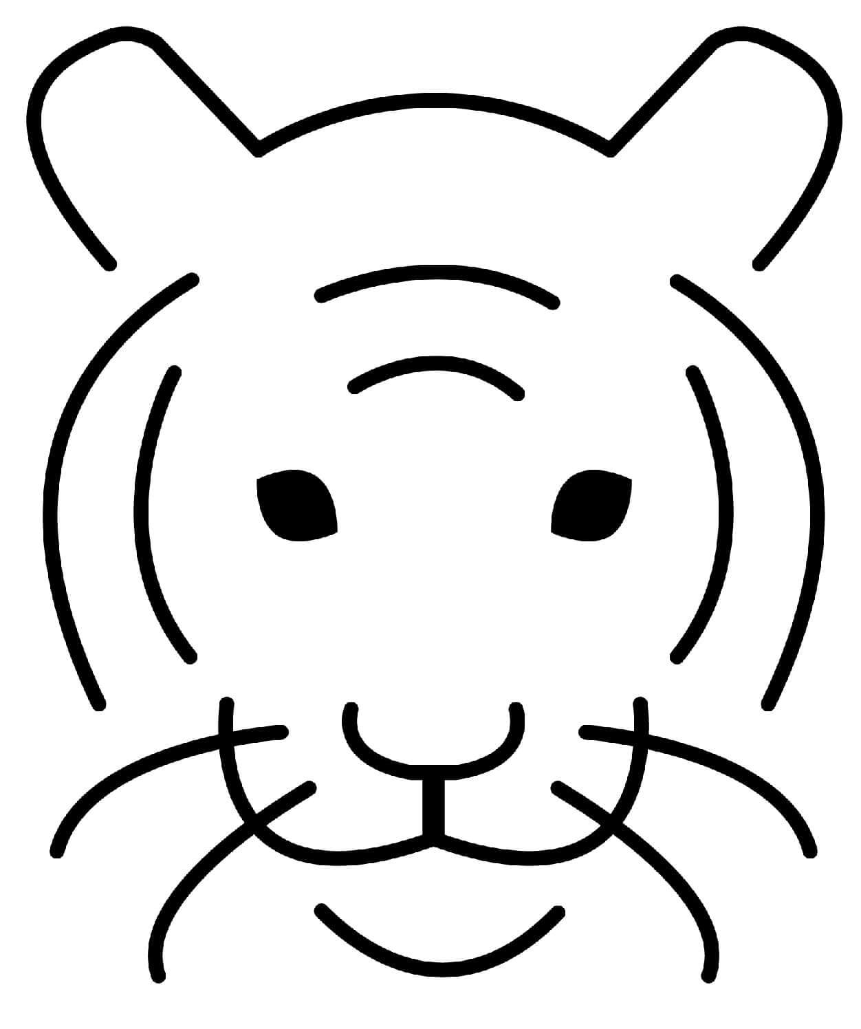 Desenho de Tigre para imprimir