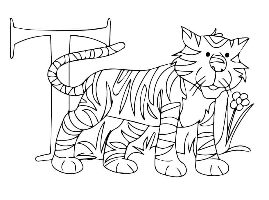 Desenho de Tigre para imprimir