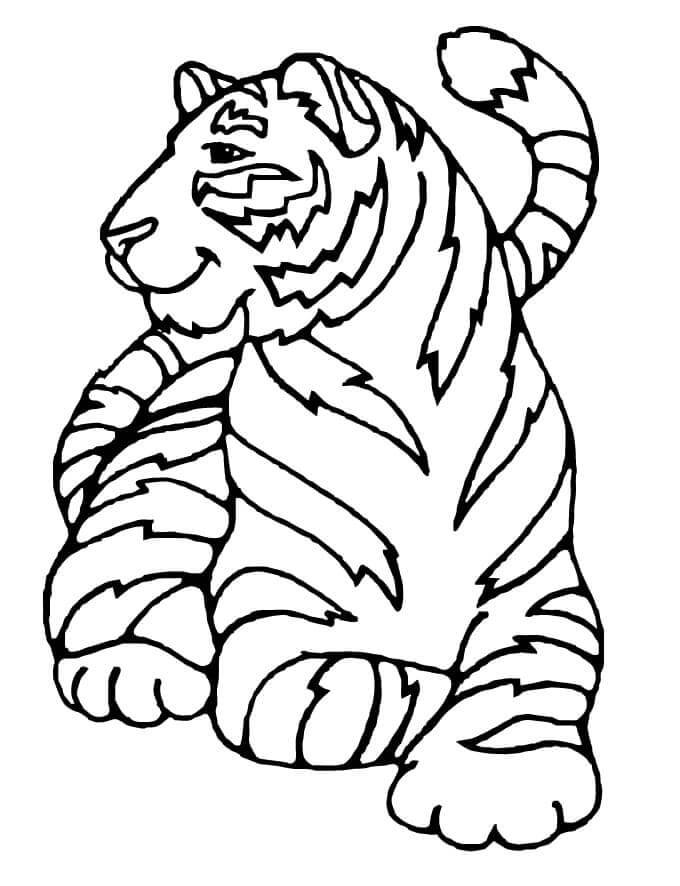 Desenho de Tigre para imprimir