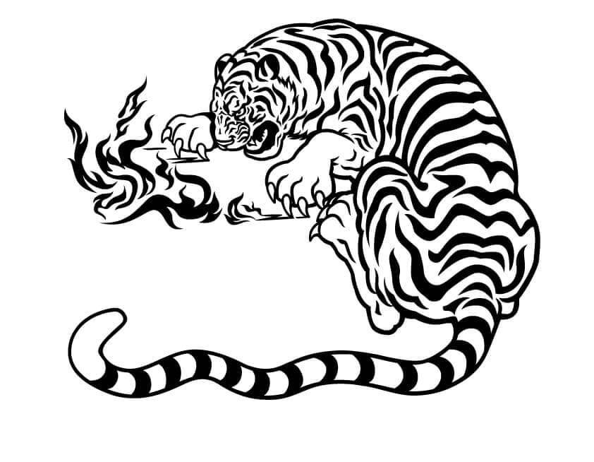 Desenho de Tigre para imprimir