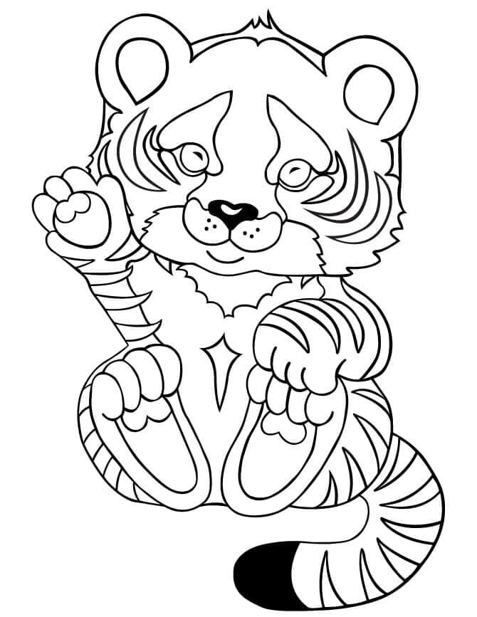 Desenho de Tigre para imprimir