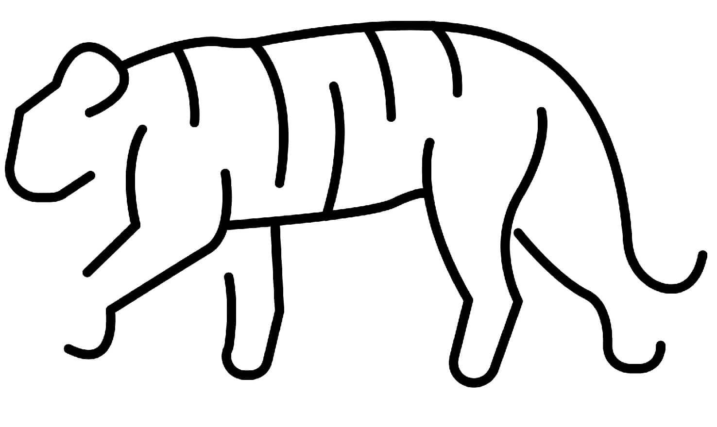 Desenho de Tigre para imprimir